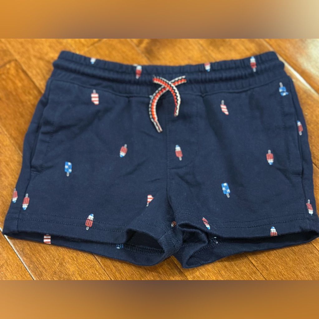 Carter's Navy Shorts With Popsicle Design